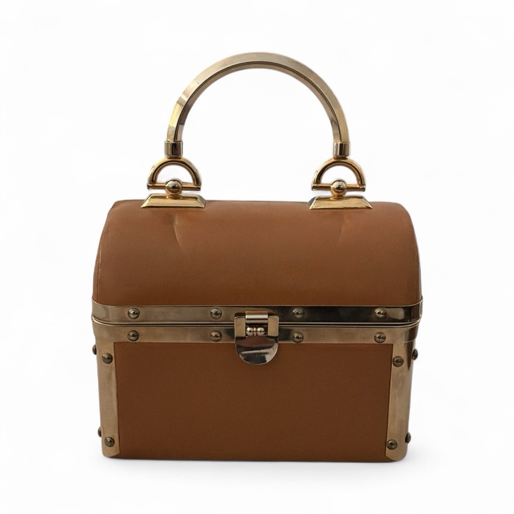Vintage Brown Borsa Bella Box Purse